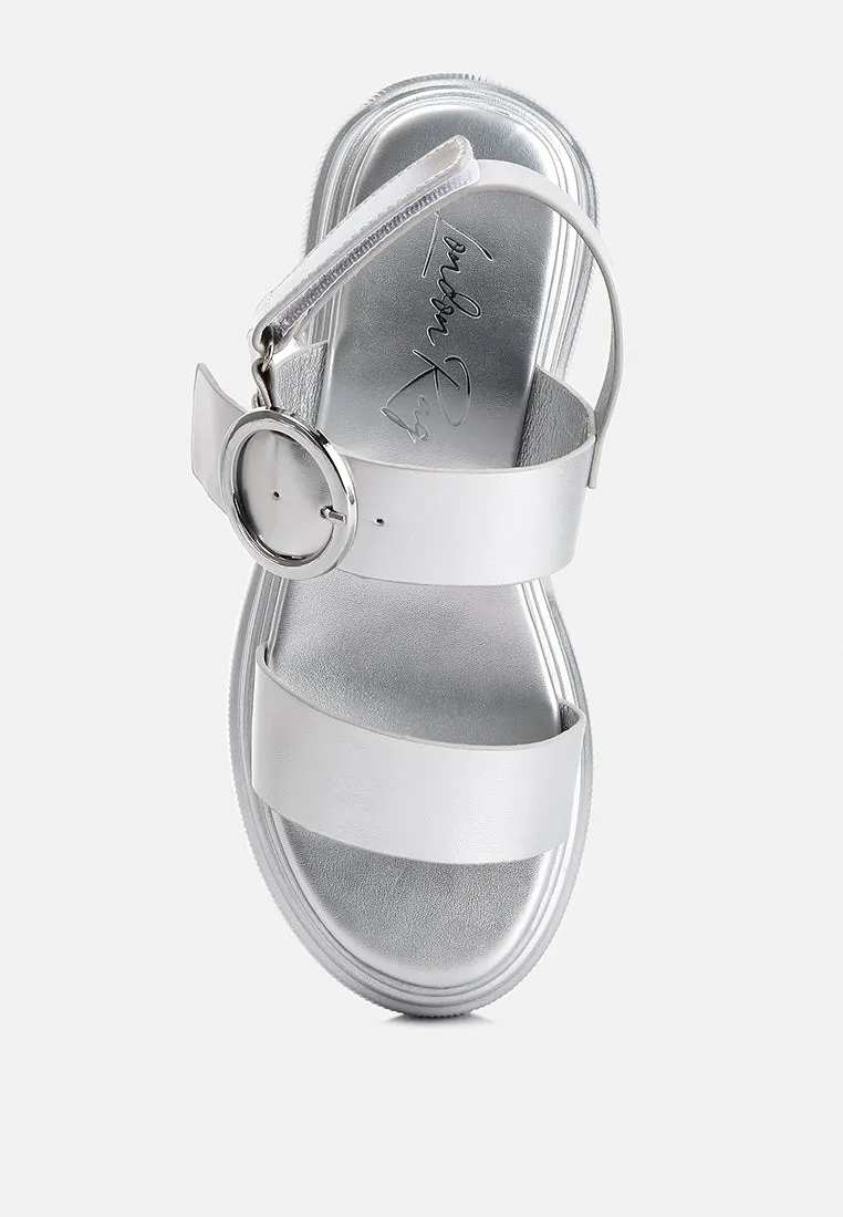 Reformation silas metallic chunky sandals