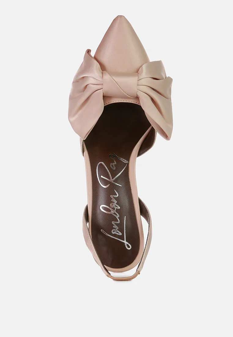 Reformation smitten high heeled bow slingback sandals