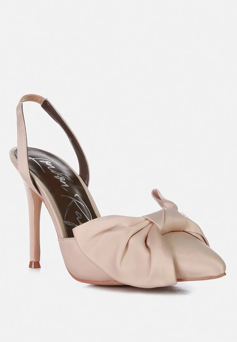 Reformation smitten high heeled bow slingback sandals