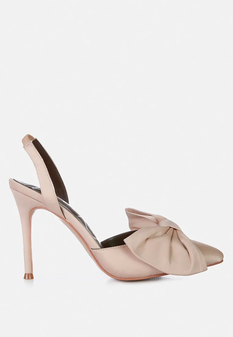 Reformation smitten high heeled bow slingback sandals