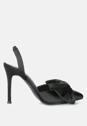 Reformation smitten high heeled bow slingback sandals