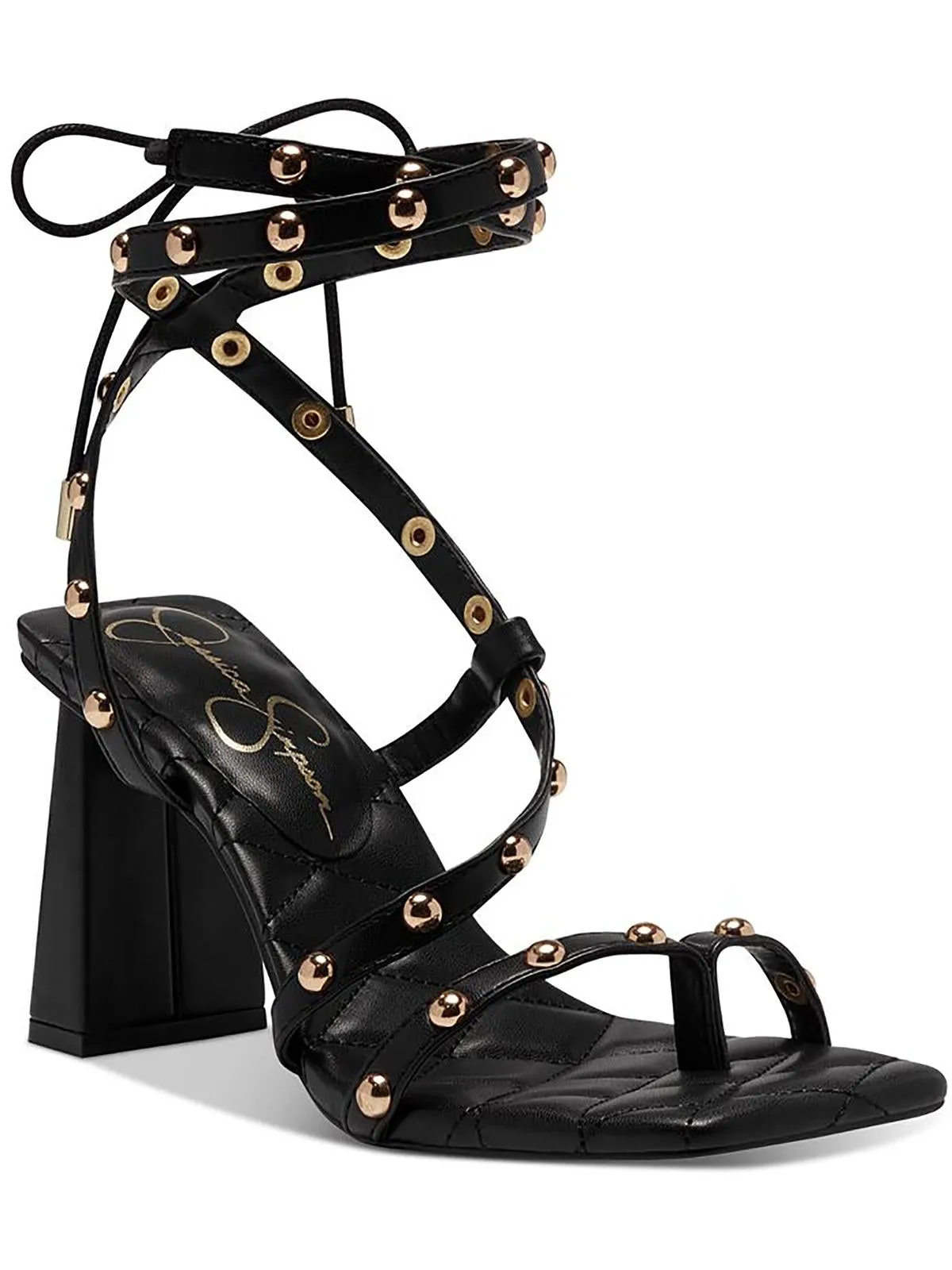 Reformation Zayve Womens Faux Leather Ankle Strap Heels