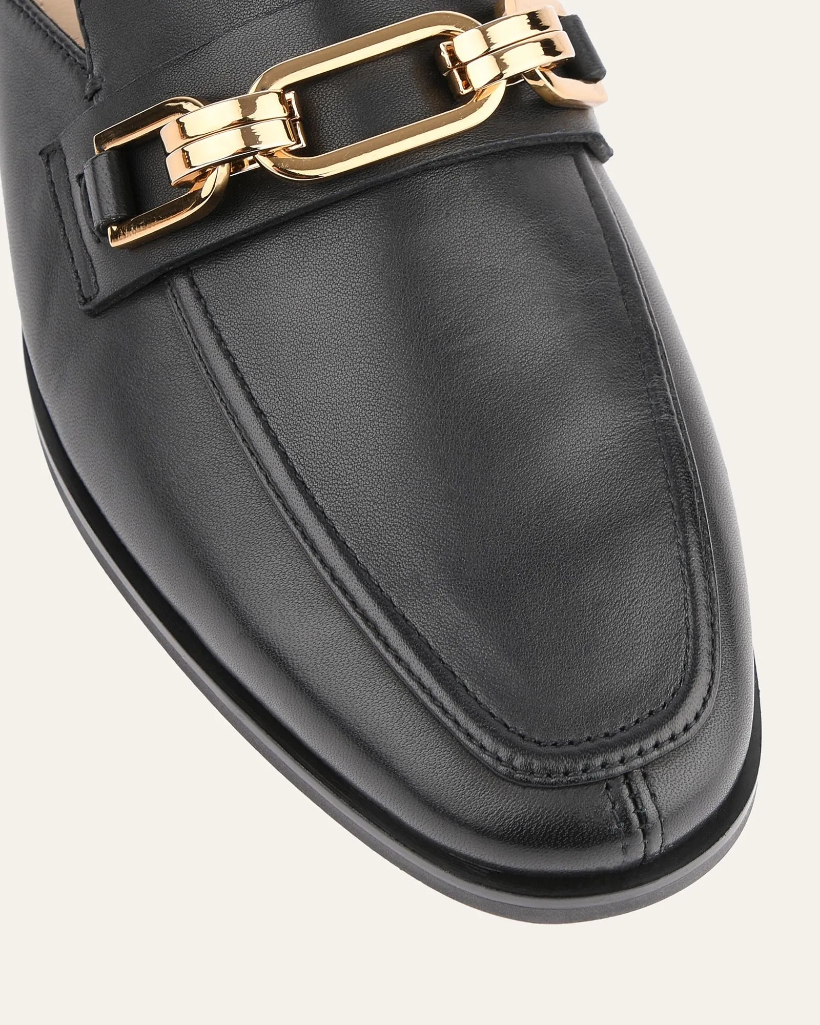 REIGN LOAFERS BLACK LEATHER Jo Mercer