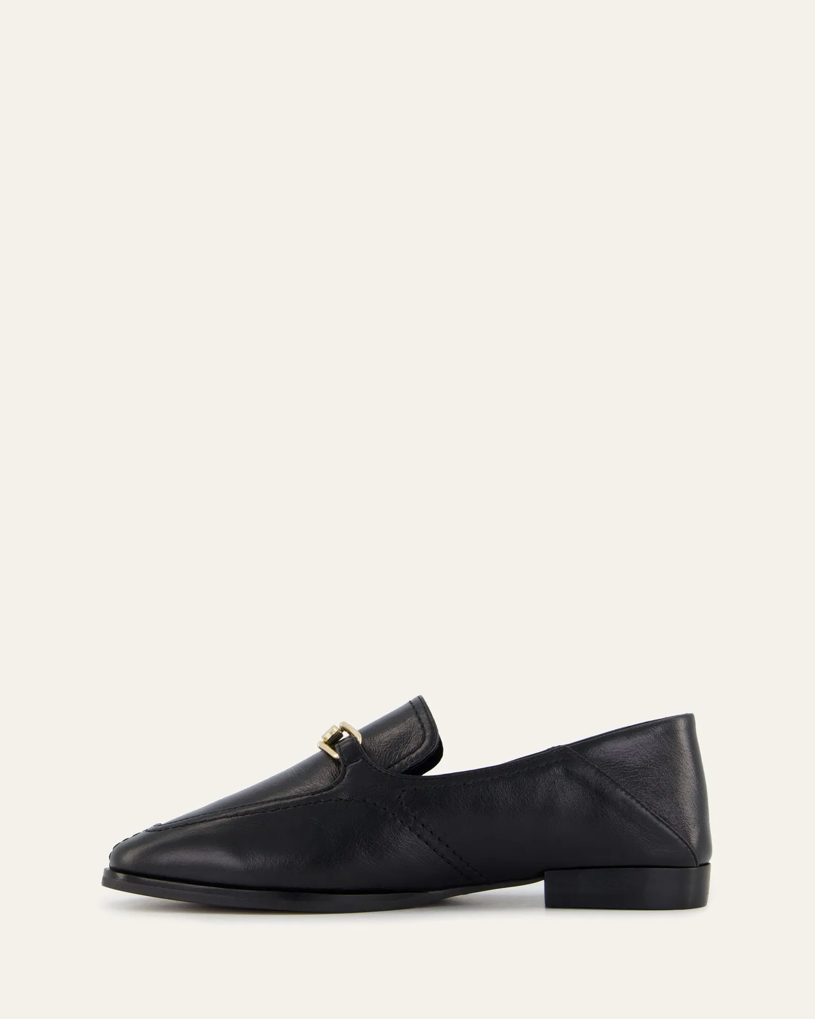 RILEY LOAFERS BLACK CRINKLE LEATHER Jo Mercer