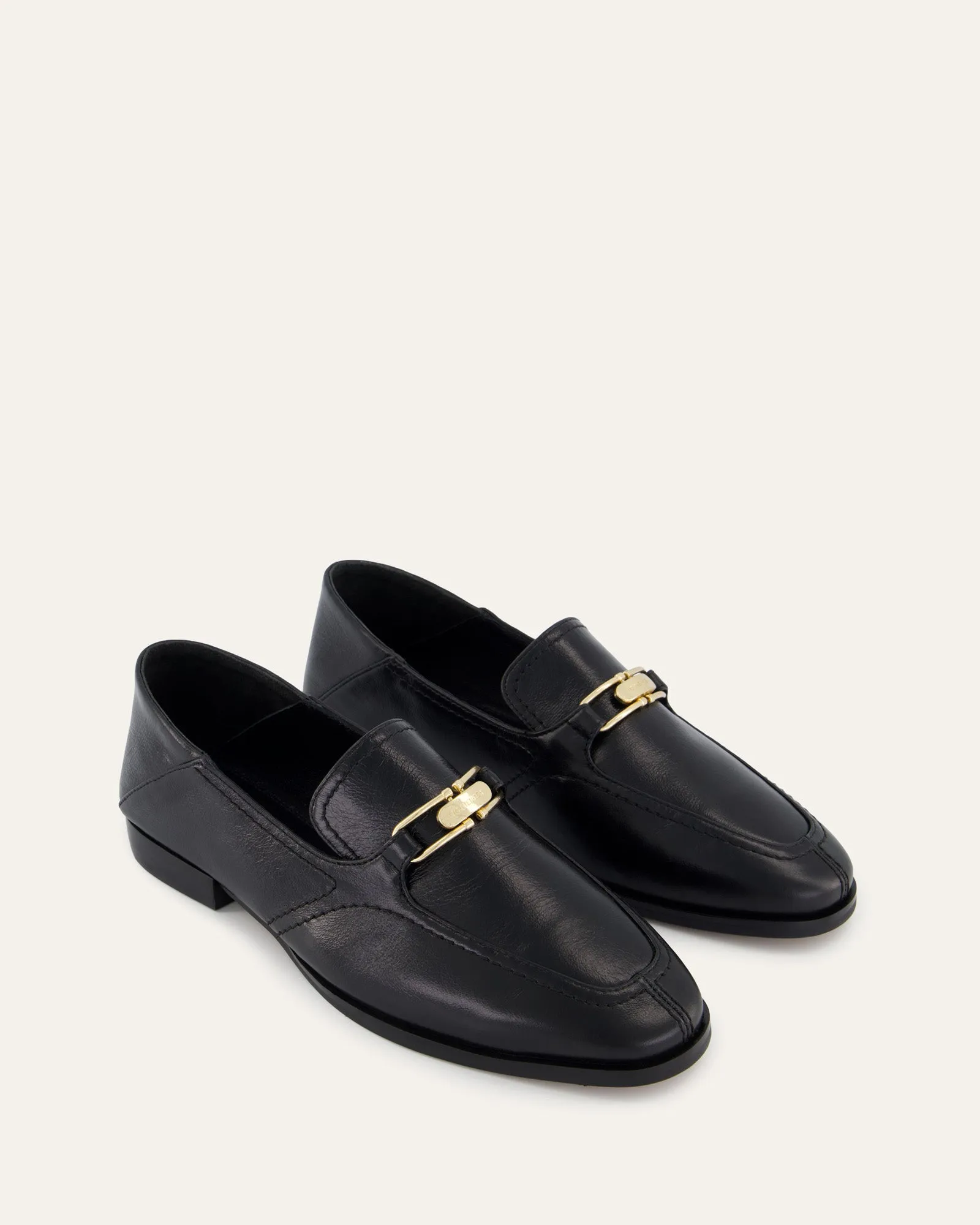 RILEY LOAFERS BLACK CRINKLE LEATHER Jo Mercer