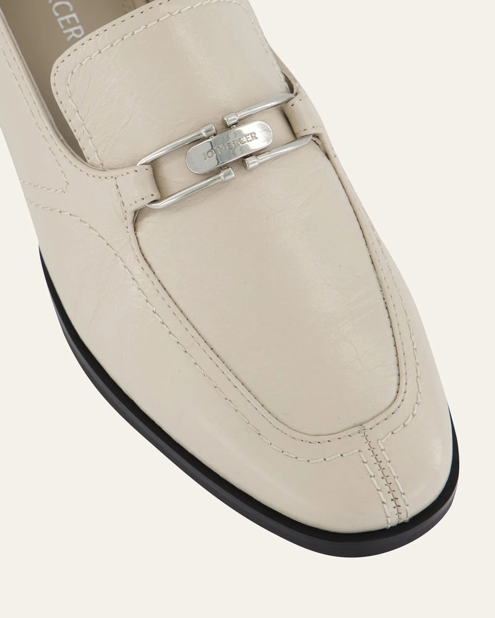 RILEY LOAFERS BONE CRINKLE LEATHER Jo Mercer