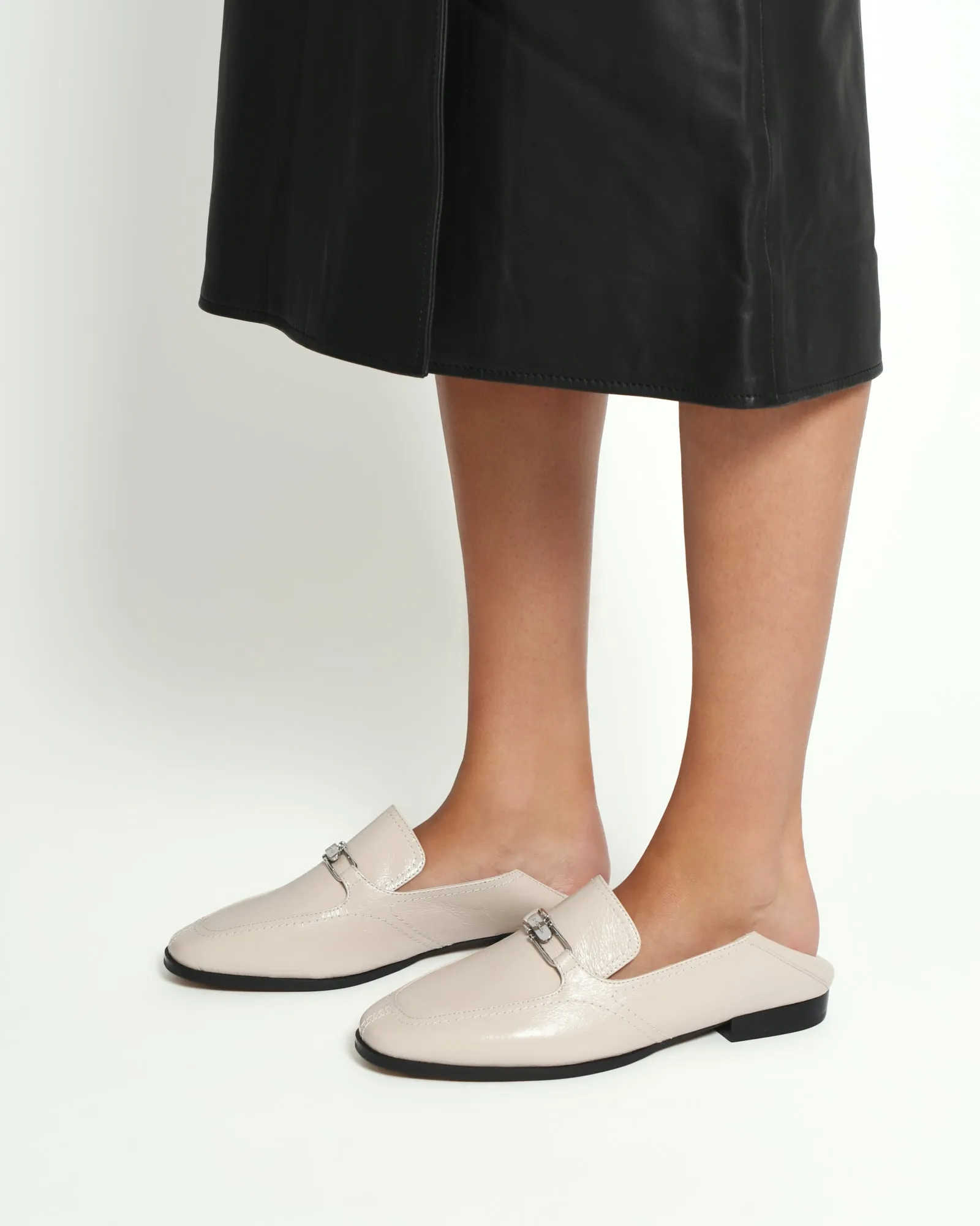 RILEY LOAFERS BONE CRINKLE LEATHER Jo Mercer