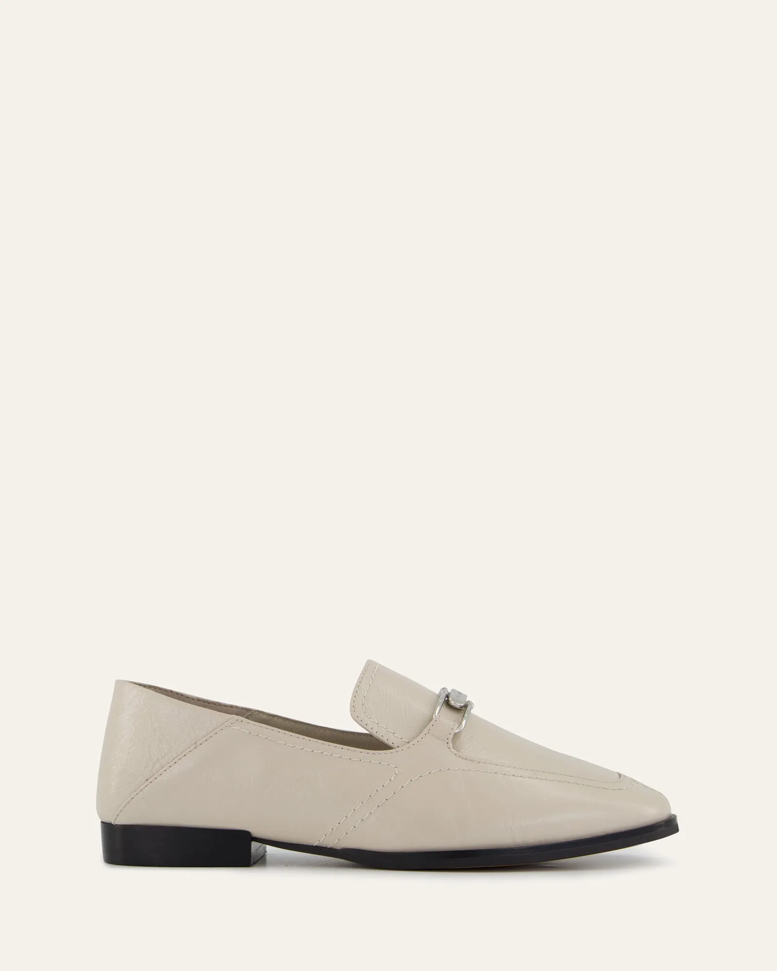RILEY LOAFERS BONE CRINKLE LEATHER Jo Mercer