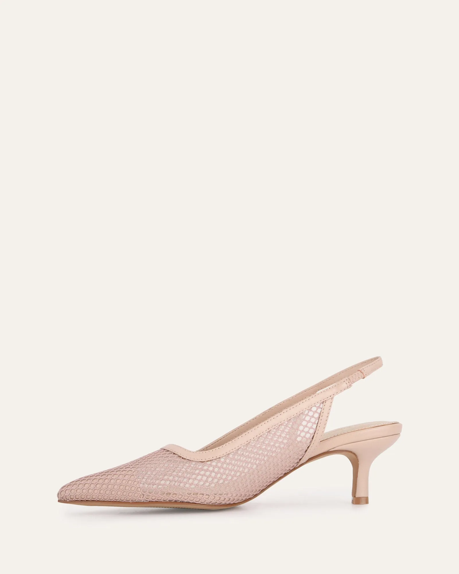 RIVA MID HEELS PINK MESH Jo Mercer