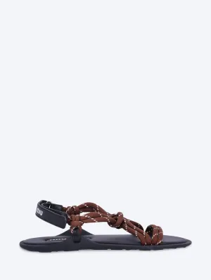 Riviere cord and leather sandals