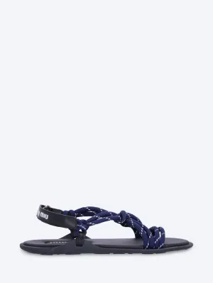 Riviere cord and leather sandals