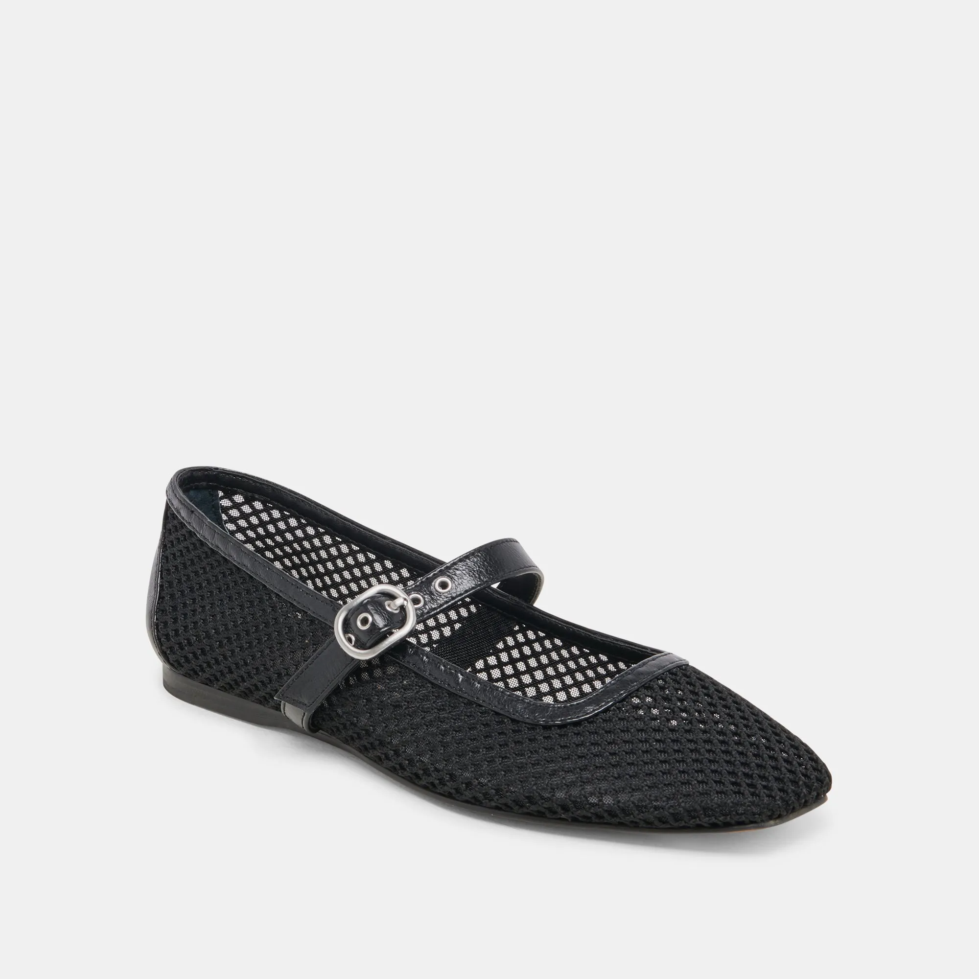 RODNI MESH BALLET FLATS BLACK WOVEN MESH Dolce Vita