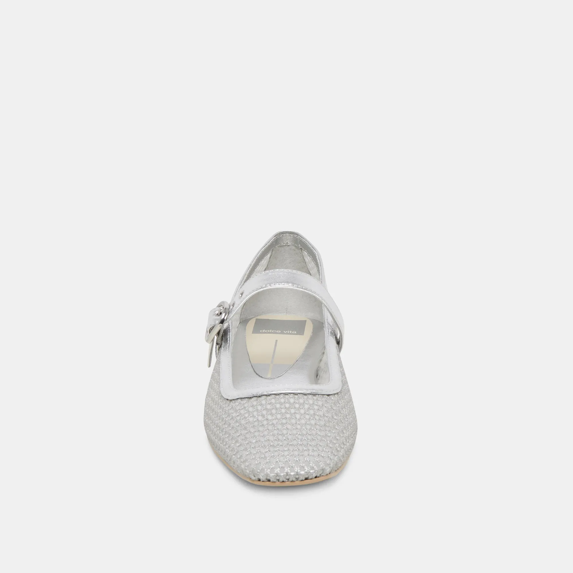 RODNI MESH BALLET FLATS SILVER WOVEN MESH Dolce Vita