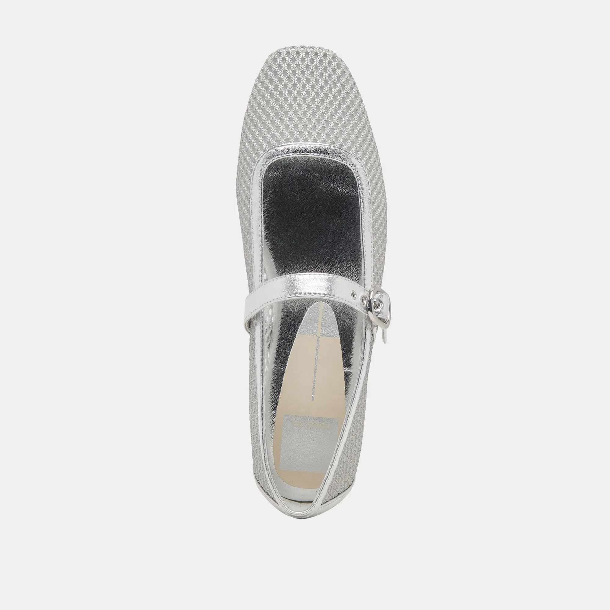 RODNI MESH BALLET FLATS SILVER WOVEN MESH Dolce Vita