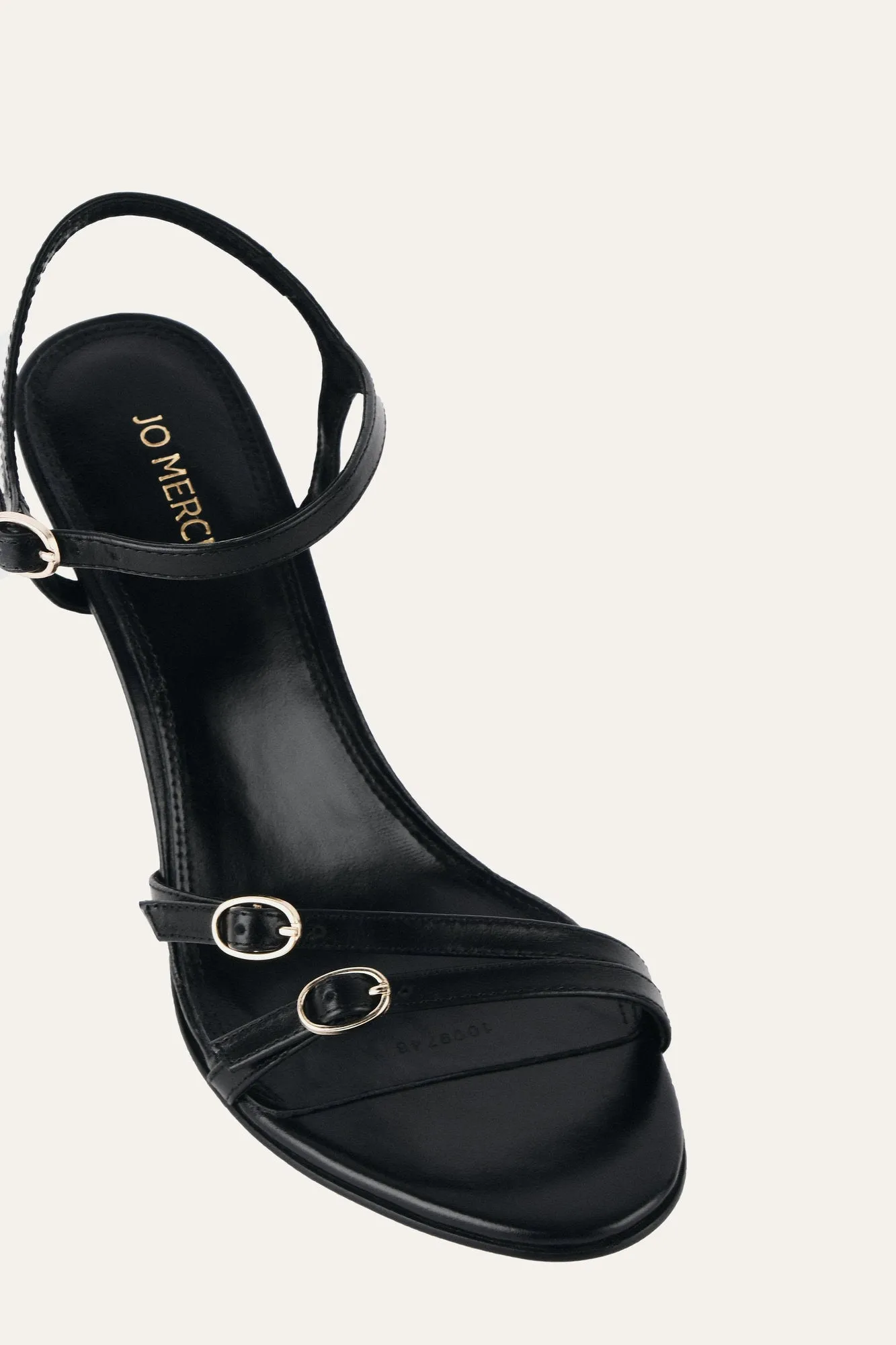 ROMY HIGH HEELS BLACK LEATHER Jo Mercer