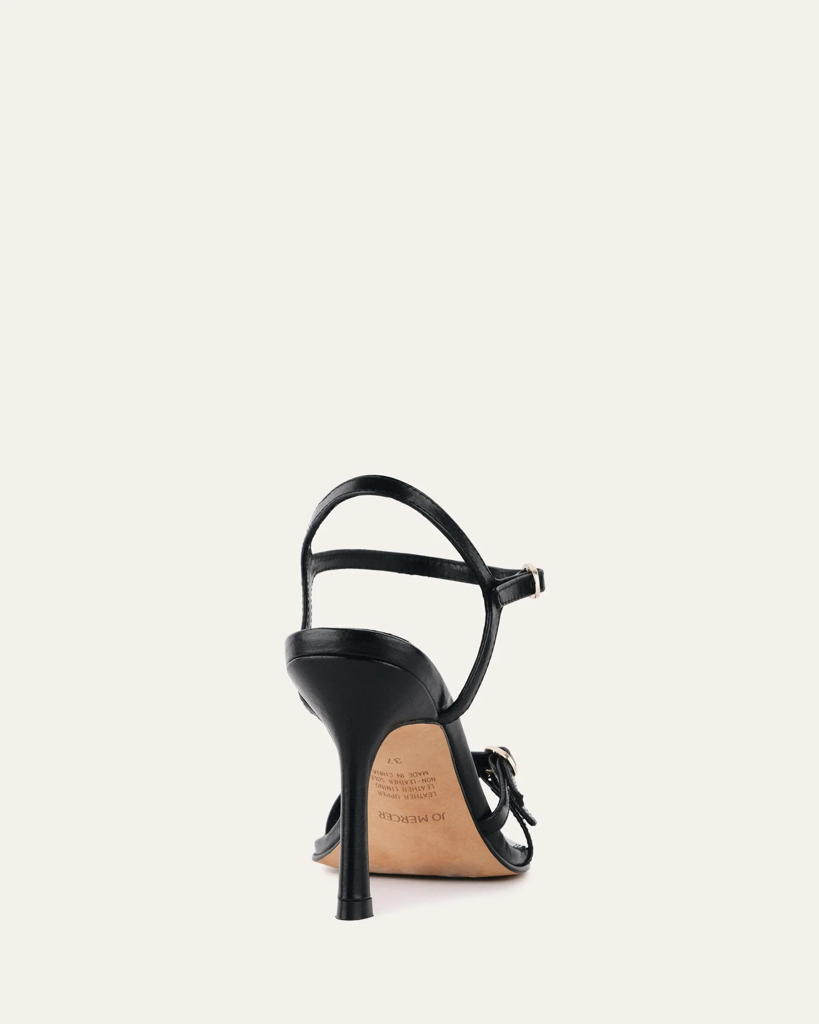 ROMY HIGH HEELS BLACK LEATHER Jo Mercer