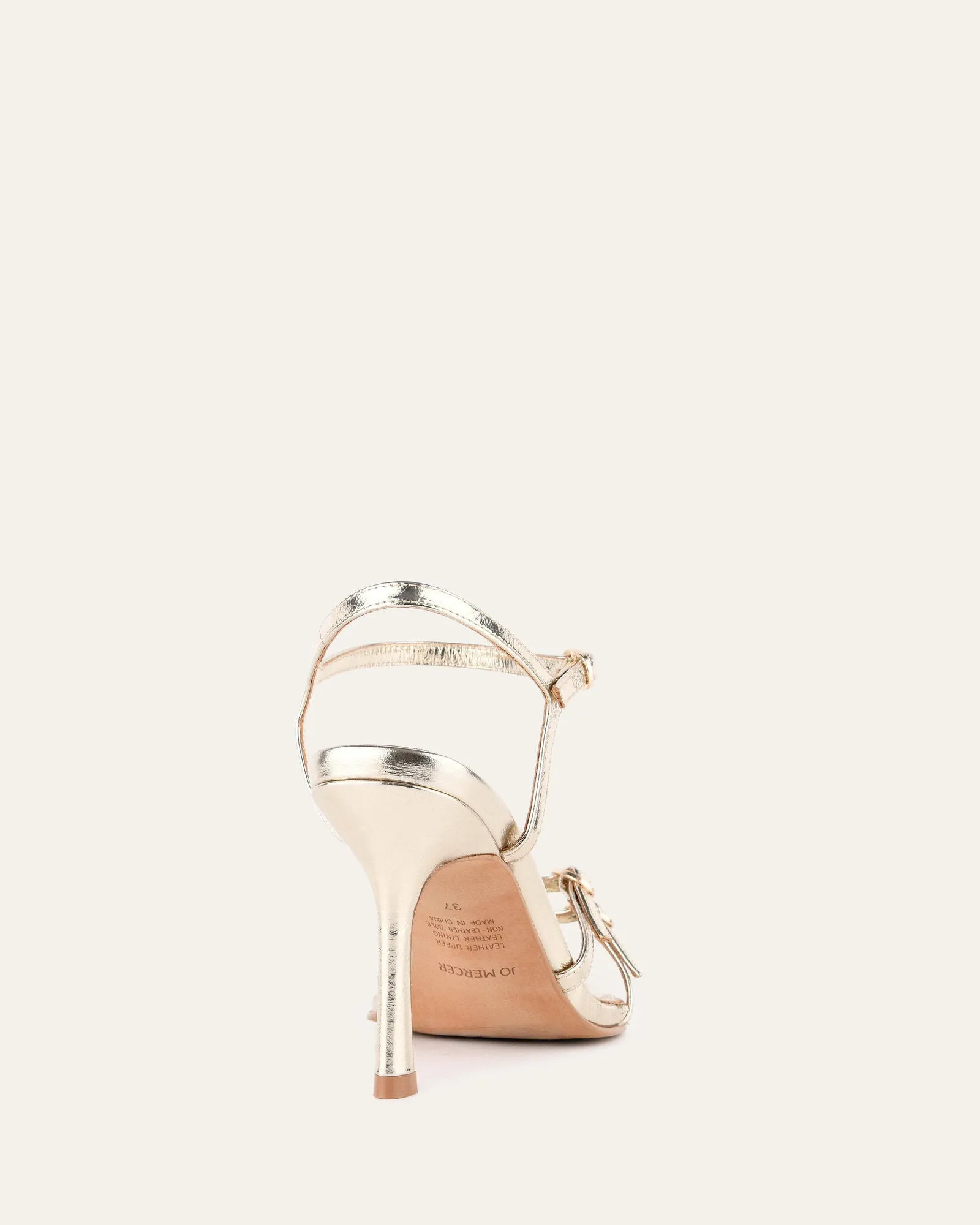 ROMY HIGH HEELS GOLD LEATHER Jo Mercer