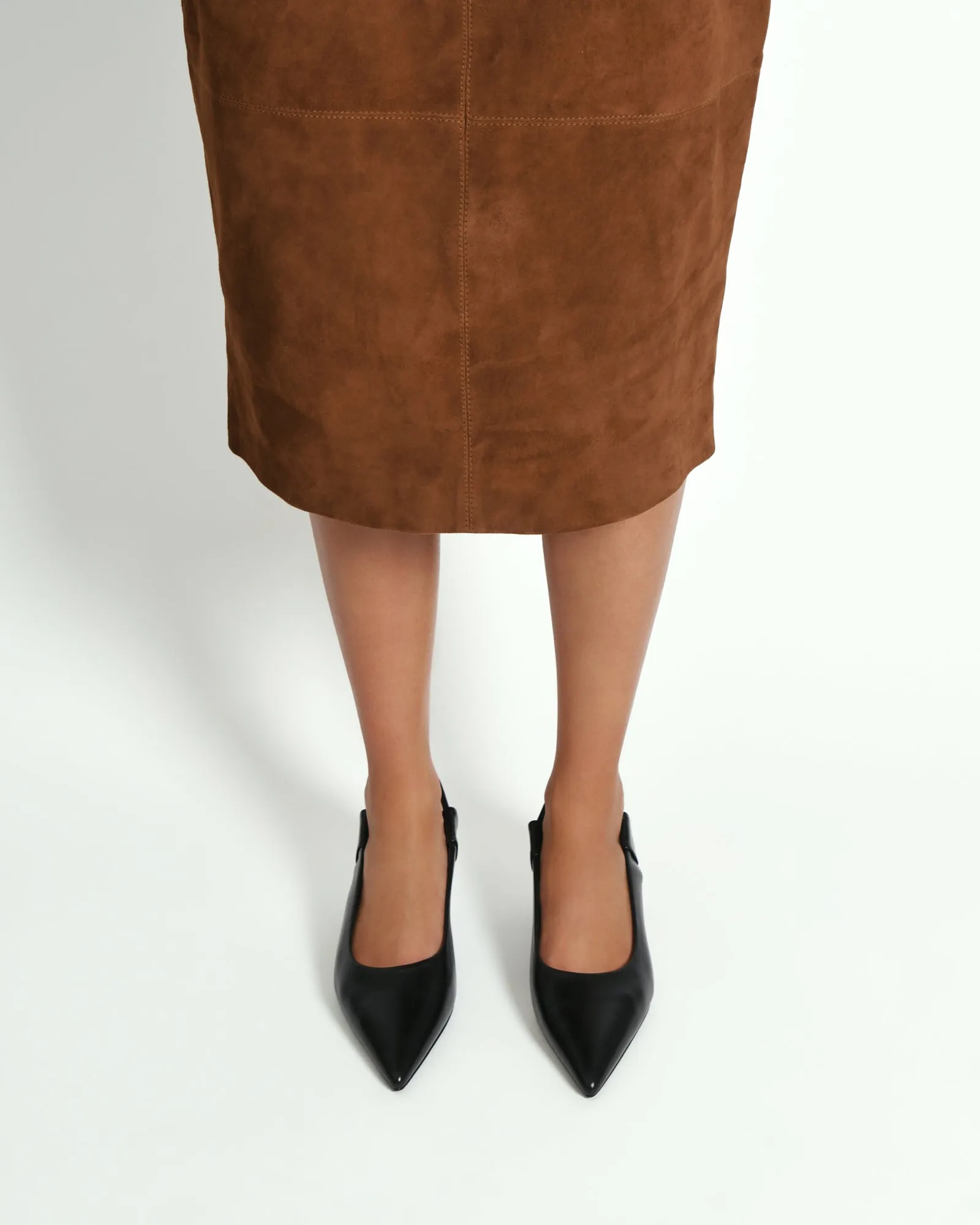 ROSA LOW HEELS BLACK LEATHER Jo Mercer