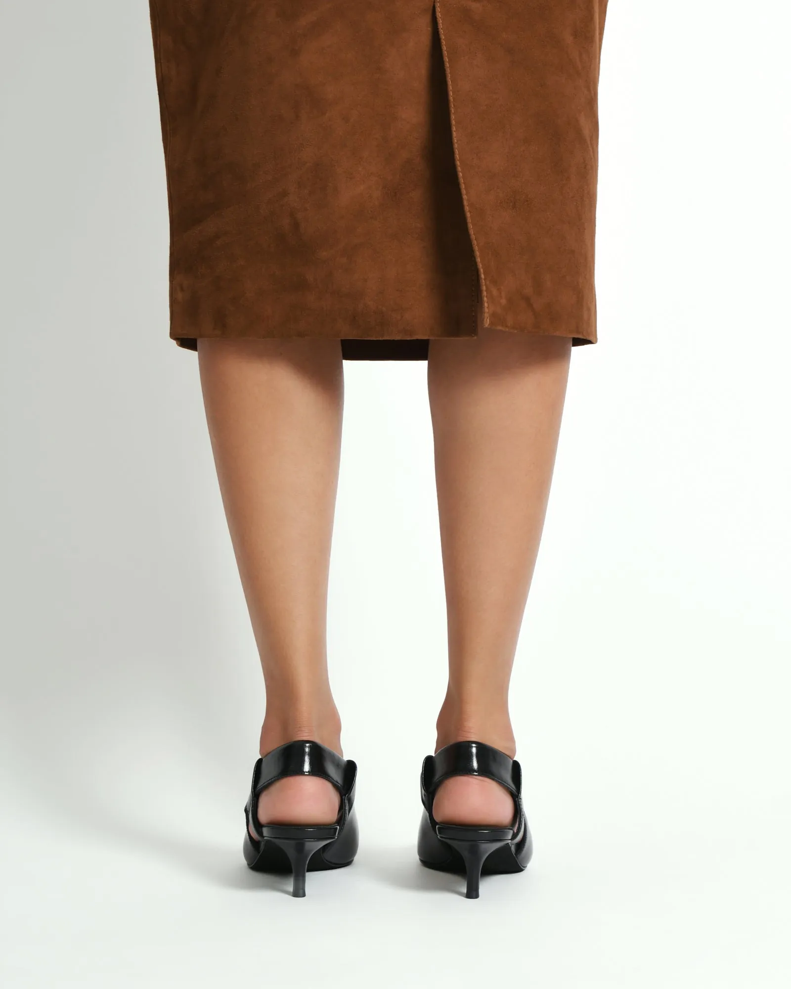 ROSA LOW HEELS BLACK LEATHER Jo Mercer