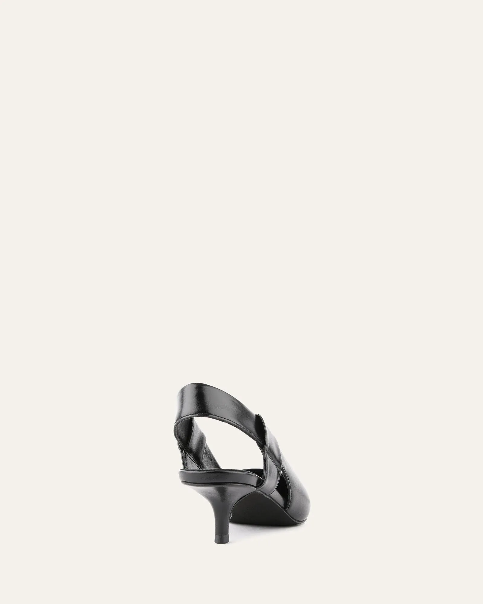 ROSA LOW HEELS BLACK LEATHER Jo Mercer
