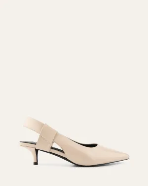 ROSA LOW HEELS SAND LEATHER Jo Mercer