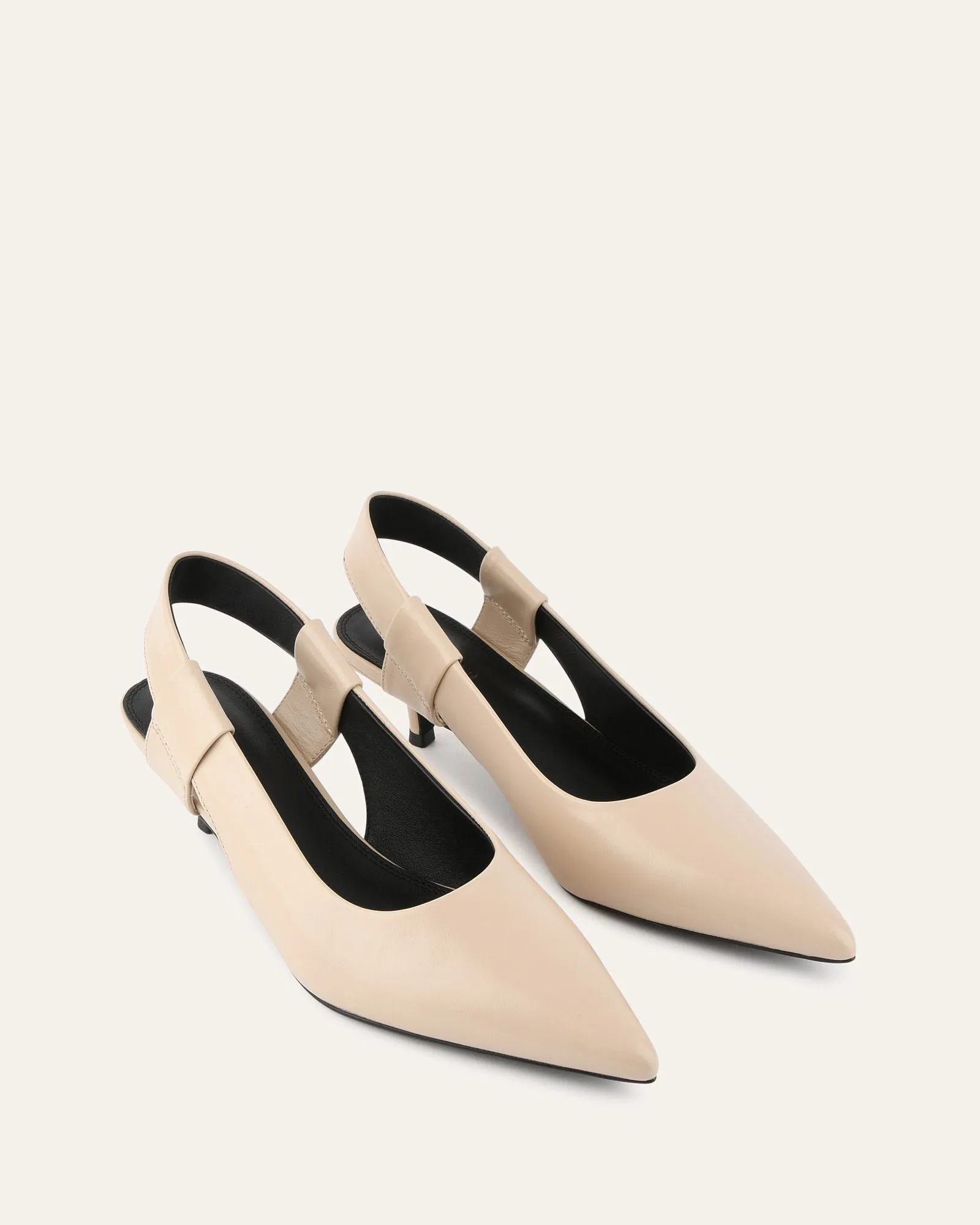 ROSA LOW HEELS SAND LEATHER Jo Mercer