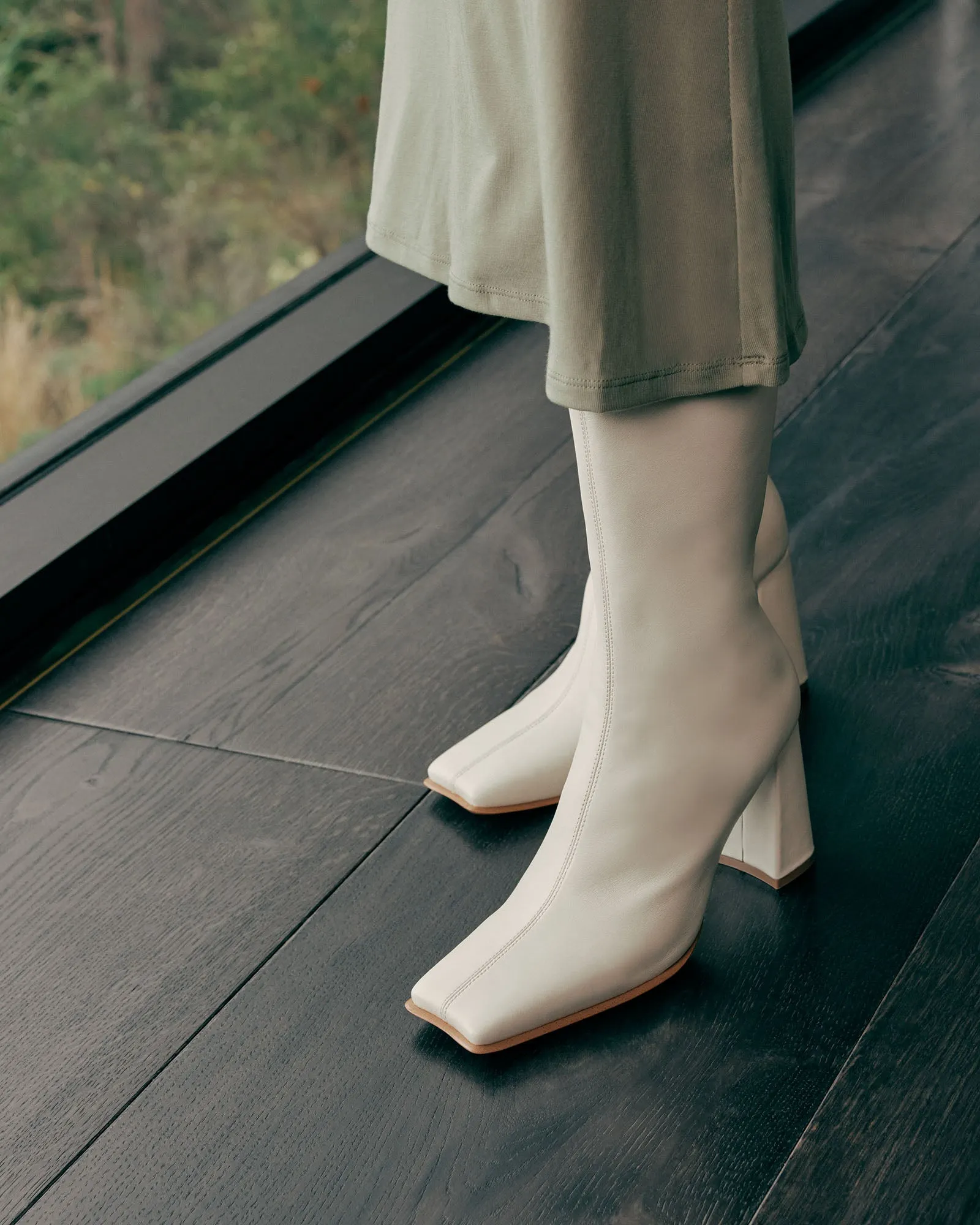 RUSH CALF BOOTS OFF WHITE LEATHER Jo Mercer