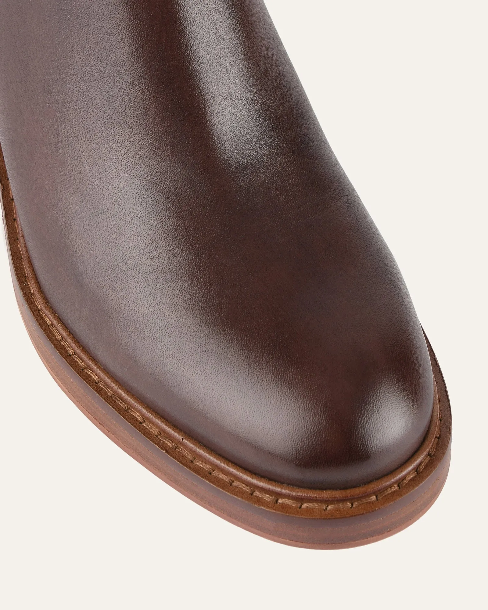 RYE MID ANKLE BOOTS CHESTNUT LEATHER Jo Mercer