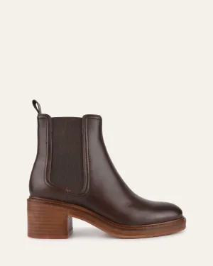 RYE MID ANKLE BOOTS CHESTNUT LEATHER Jo Mercer