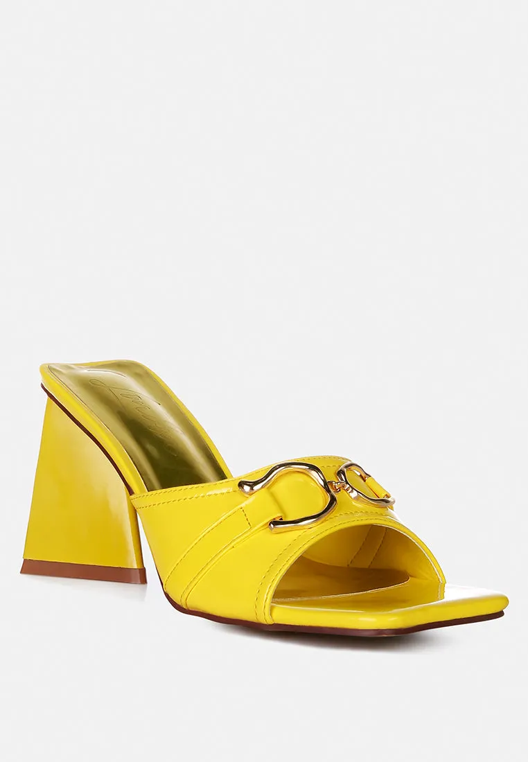 salisbury metal buckle detail slider sandals