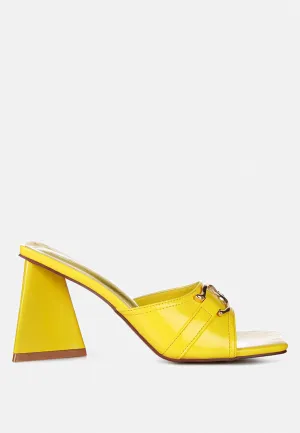 salisbury metal buckle detail slider sandals