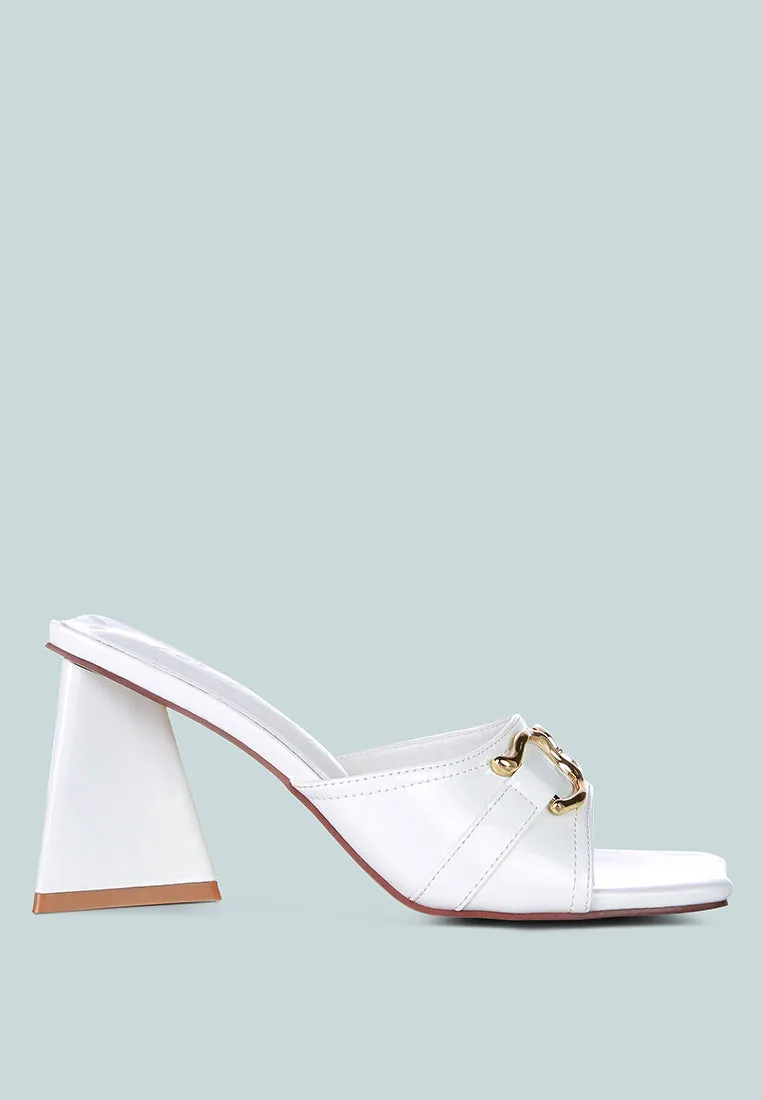 salisbury metal buckle detail slider sandals