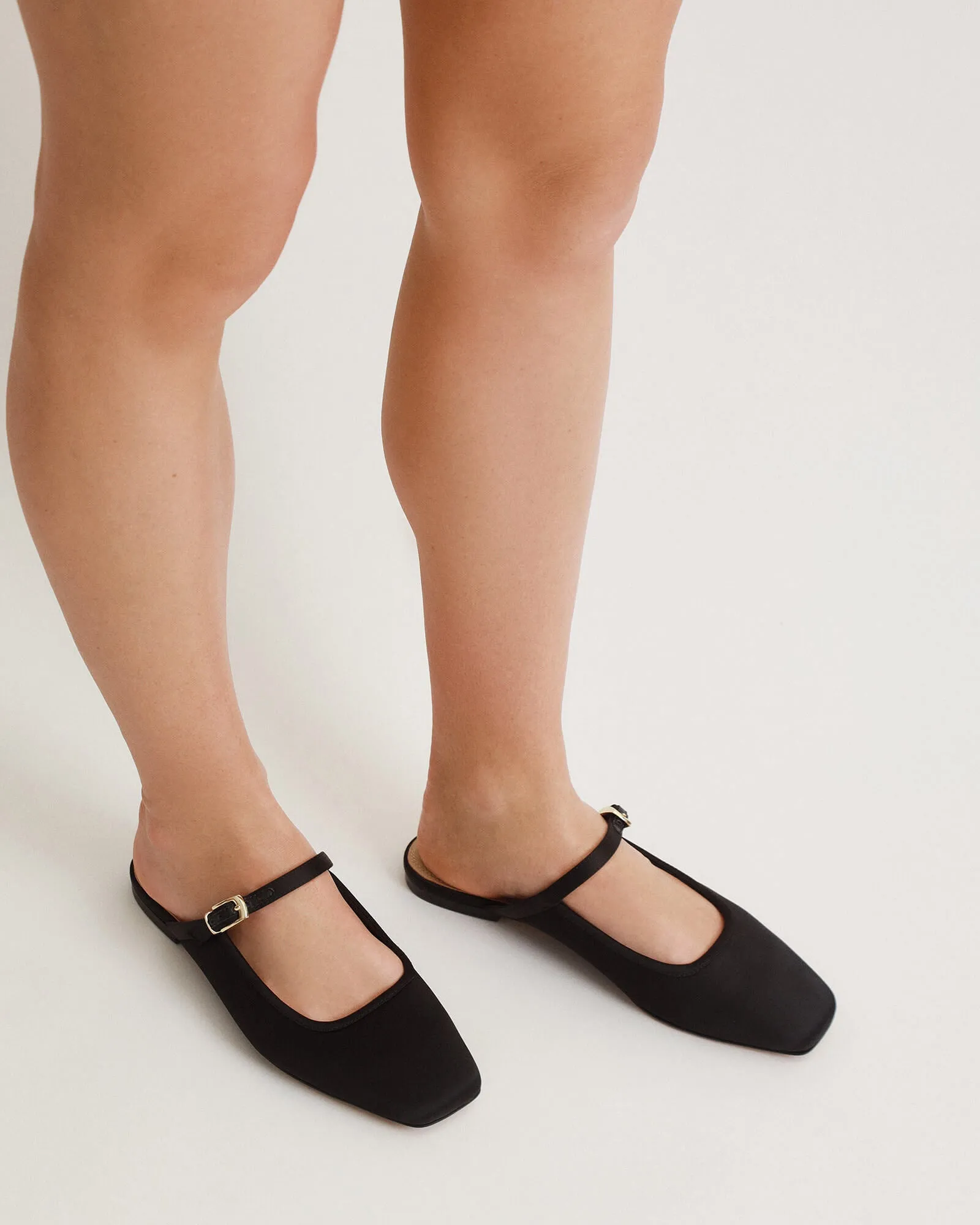 SAMMY DRESS FLATS BLACK LEATHER Jo Mercer
