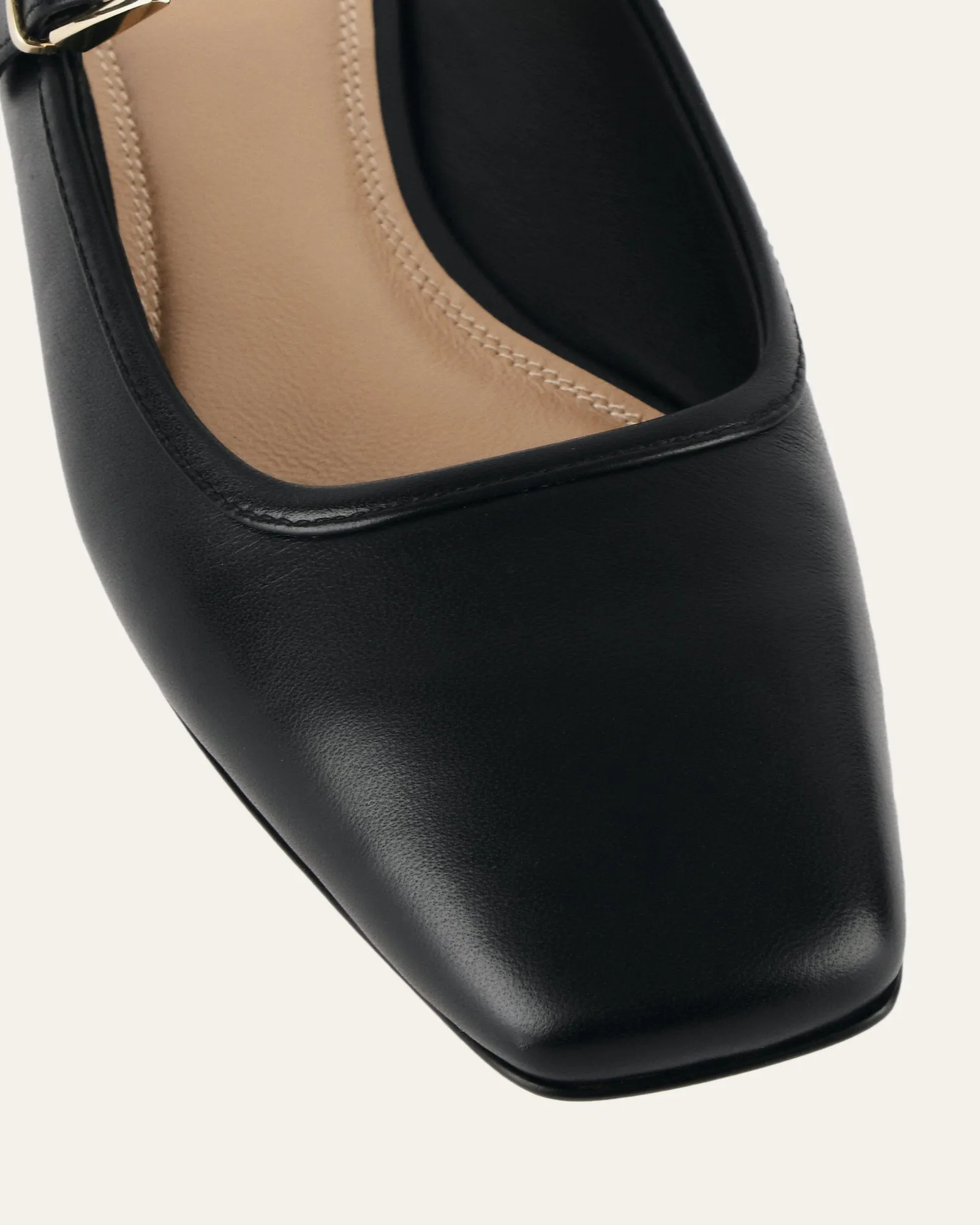 SAMMY DRESS FLATS BLACK LEATHER Jo Mercer