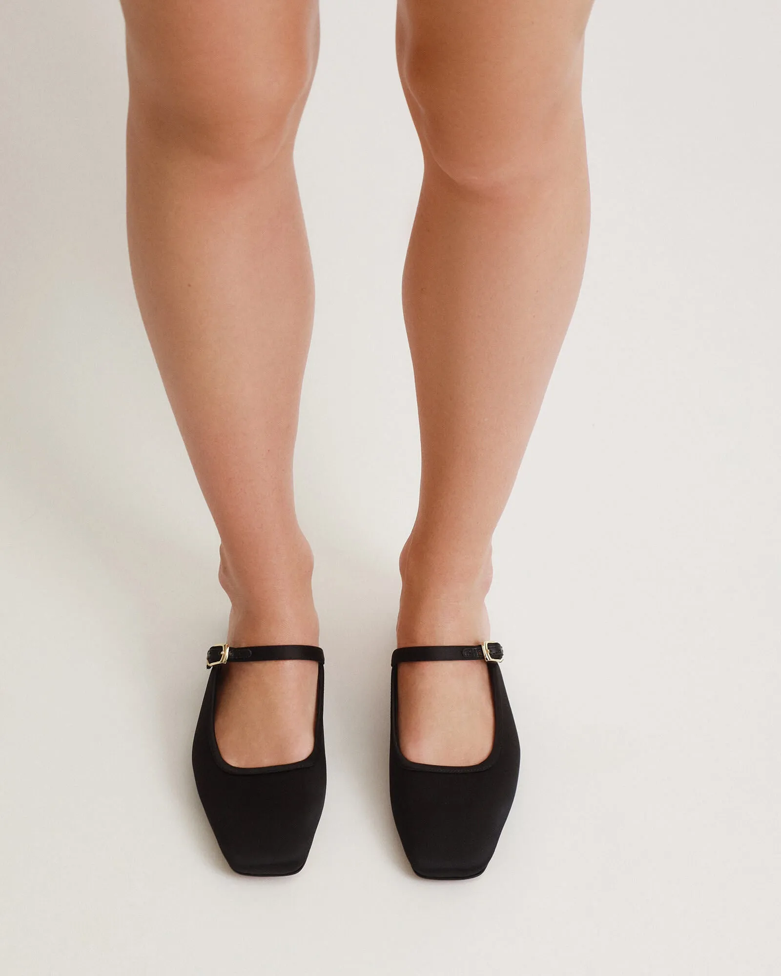 SAMMY DRESS FLATS BLACK LEATHER Jo Mercer