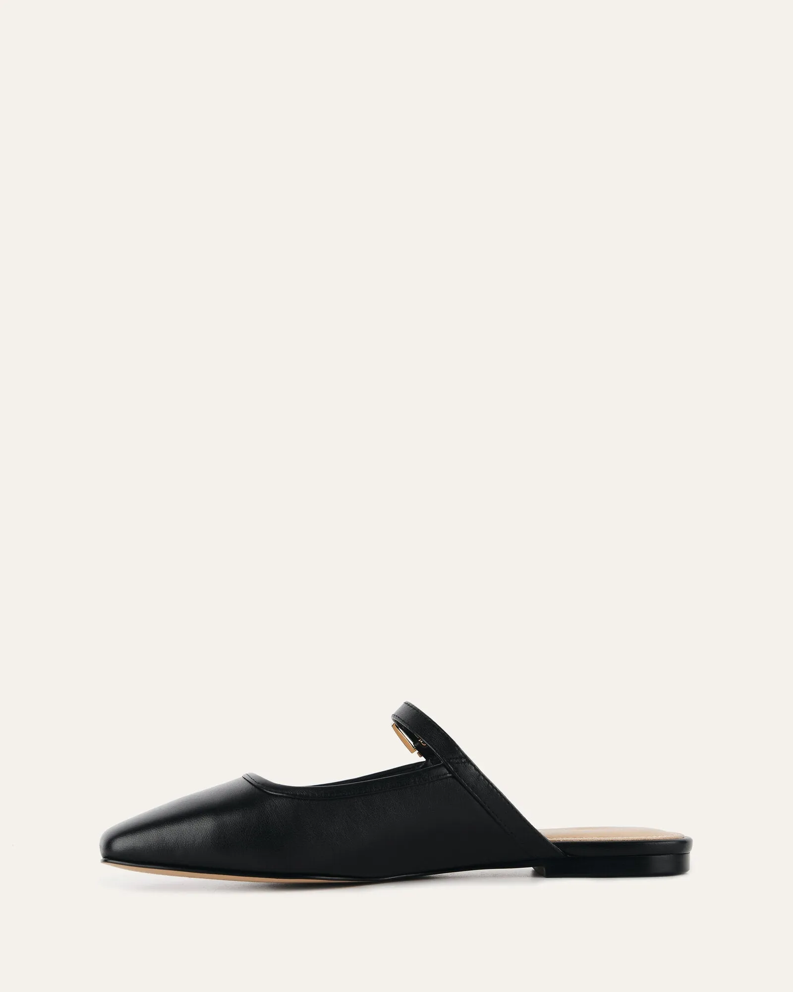 SAMMY DRESS FLATS BLACK LEATHER Jo Mercer