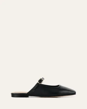 SAMMY DRESS FLATS BLACK LEATHER Jo Mercer
