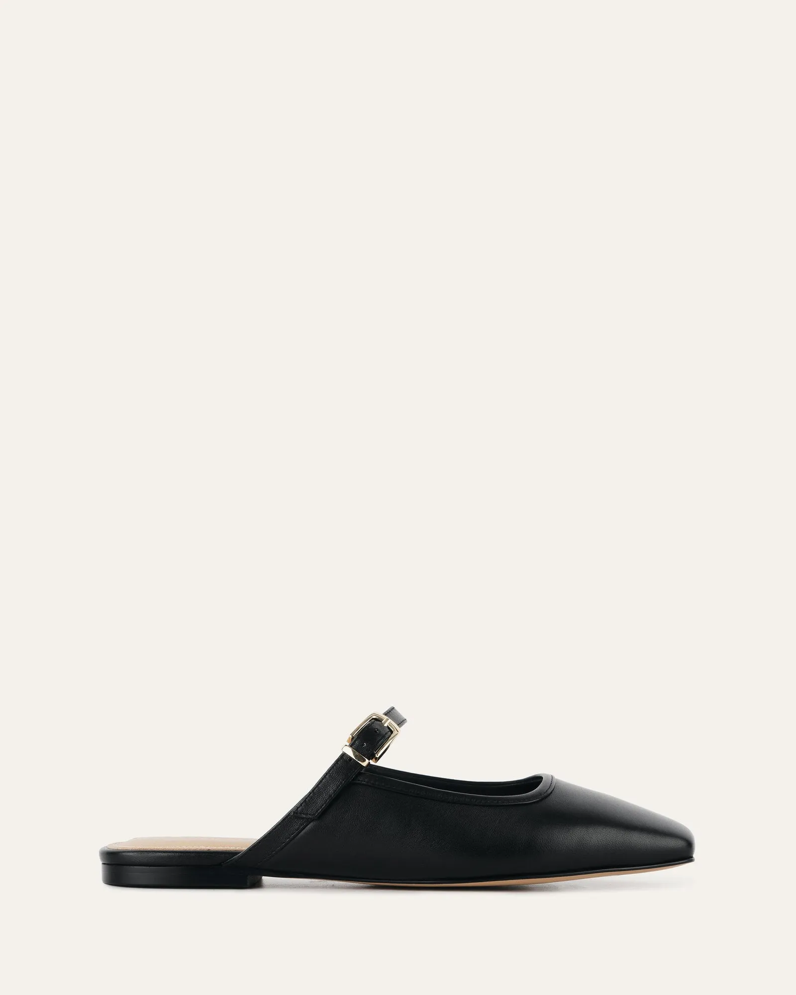 SAMMY DRESS FLATS BLACK LEATHER Jo Mercer
