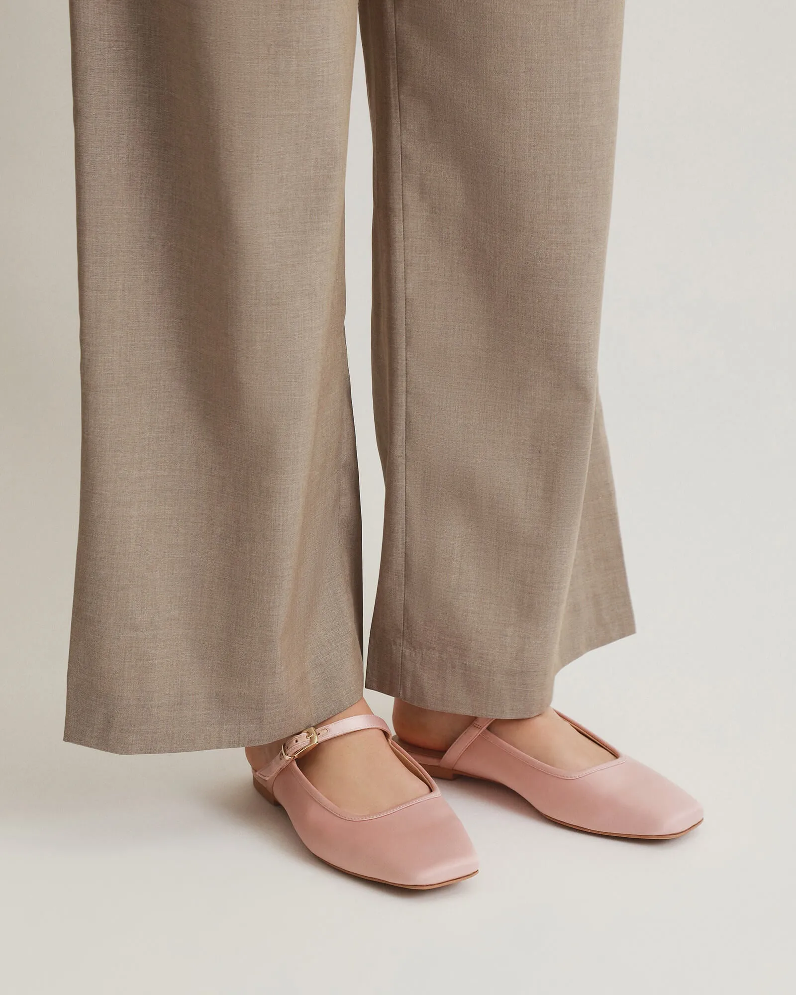 SAMMY DRESS FLATS BLUSH SATIN Jo Mercer