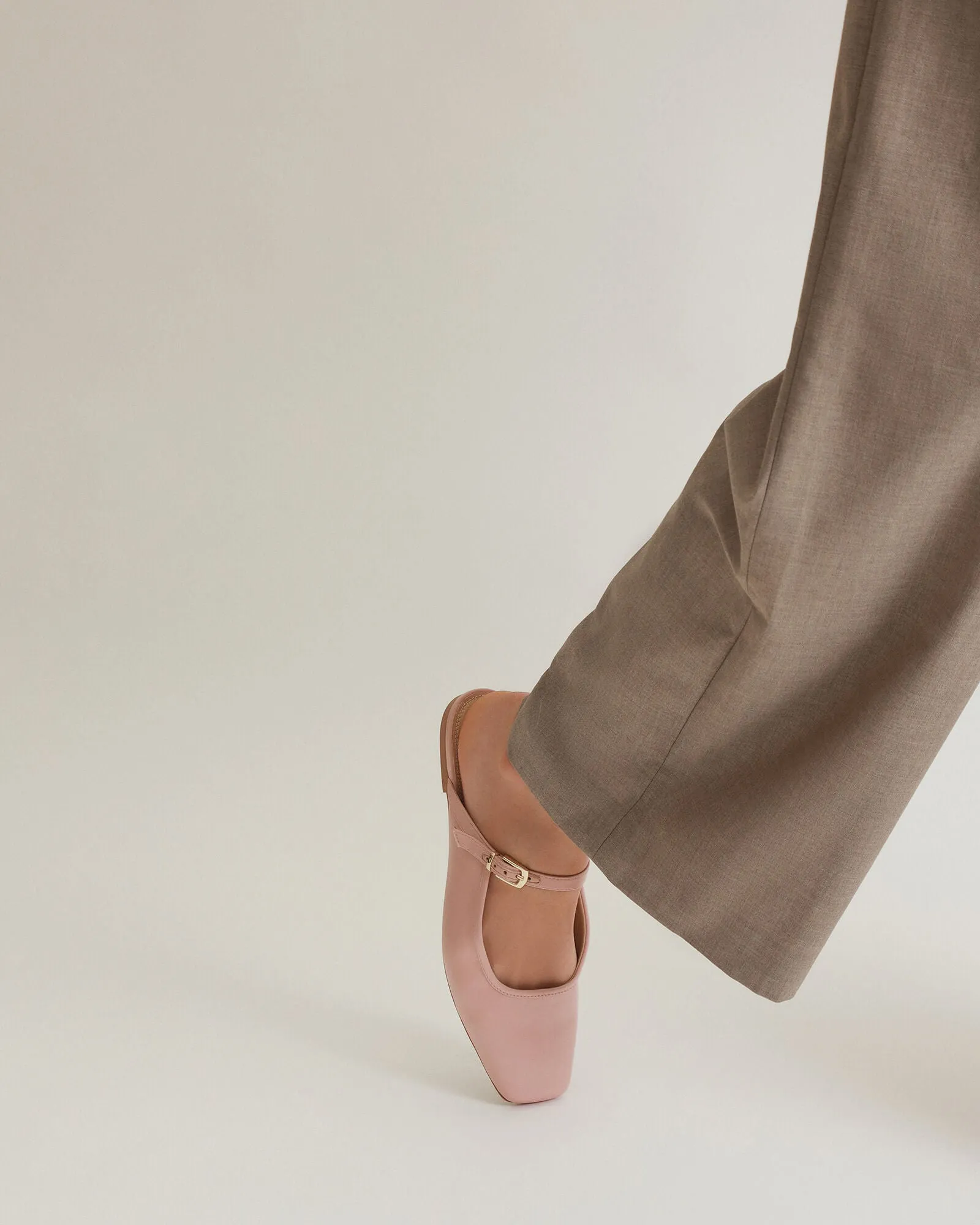 SAMMY DRESS FLATS BLUSH SATIN Jo Mercer