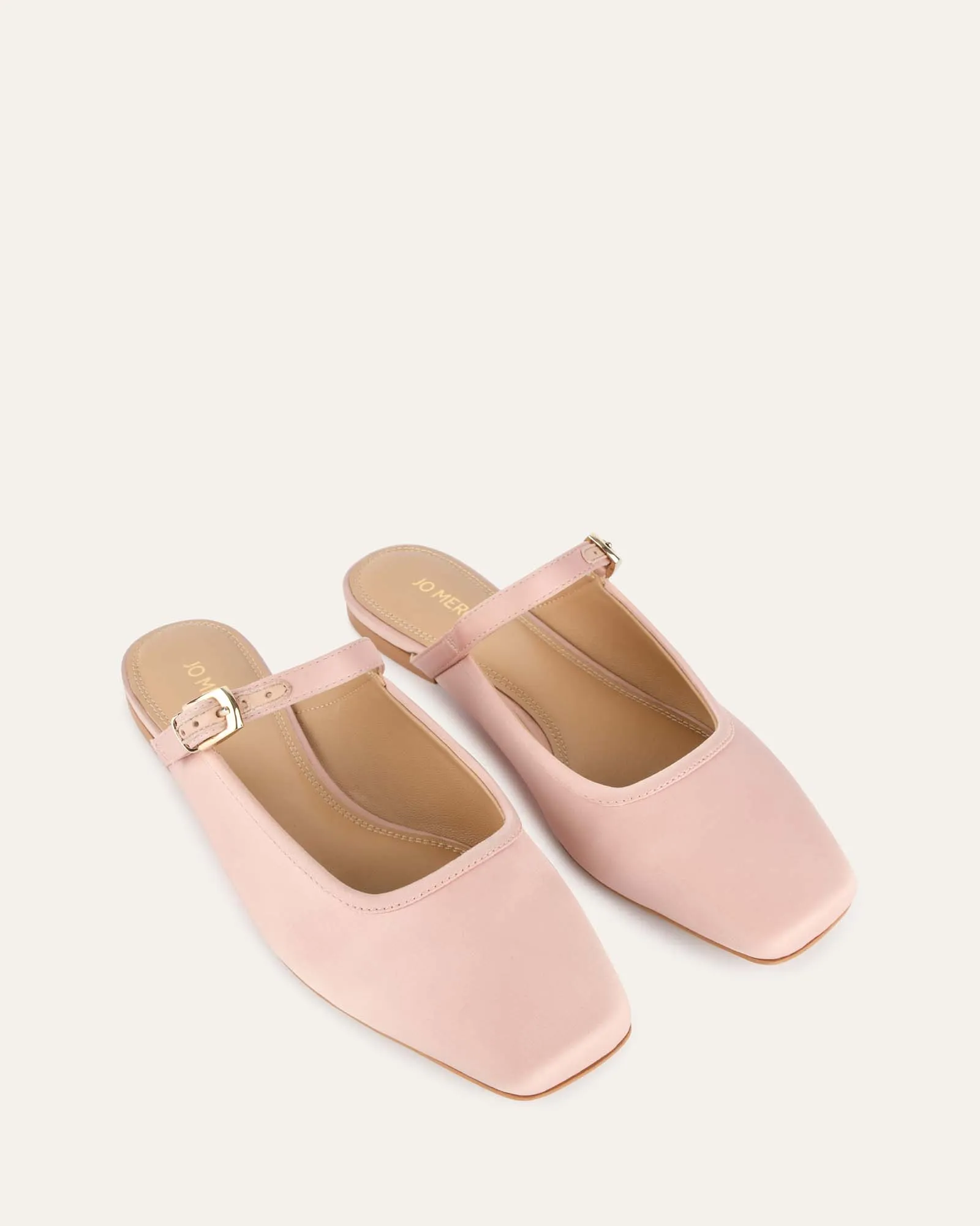 SAMMY DRESS FLATS BLUSH SATIN Jo Mercer