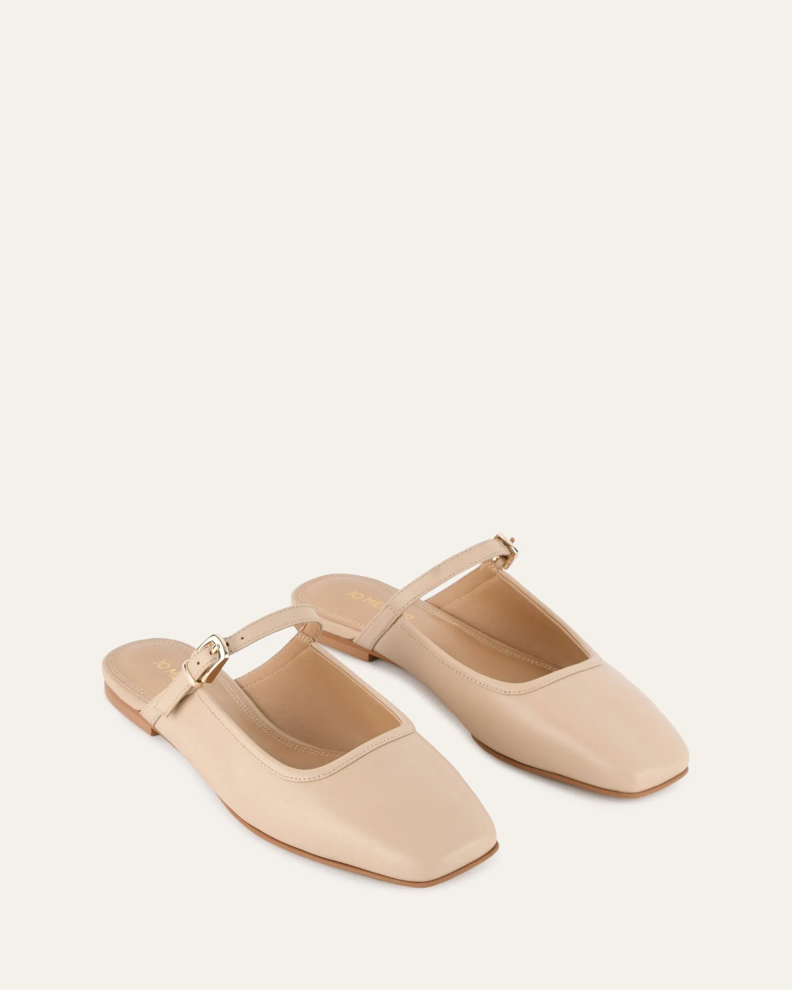 SAMMY DRESS FLATS SAND LEATHER Jo Mercer