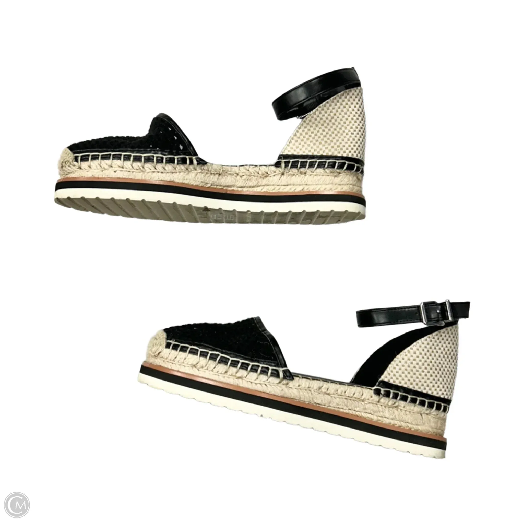 Sandals Flats By Vince Camuto In Black, Size: 7.5