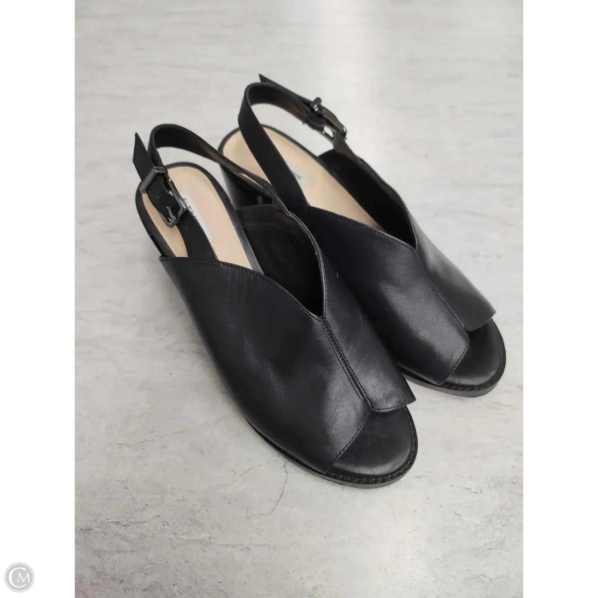 Sandals Heels Block By Alex Marie In Black, Size: 7.5