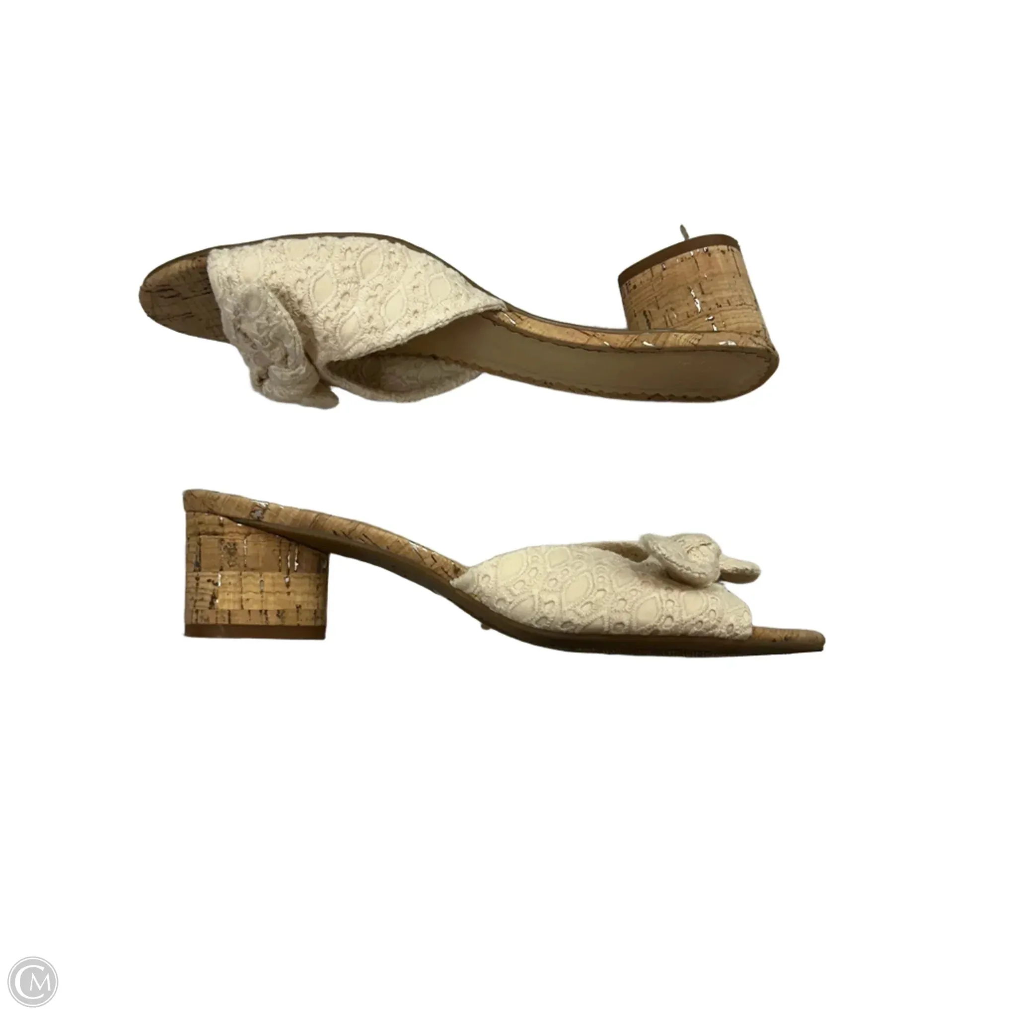 Sandals Heels Block By Crown And Ivy In White, Size: 8