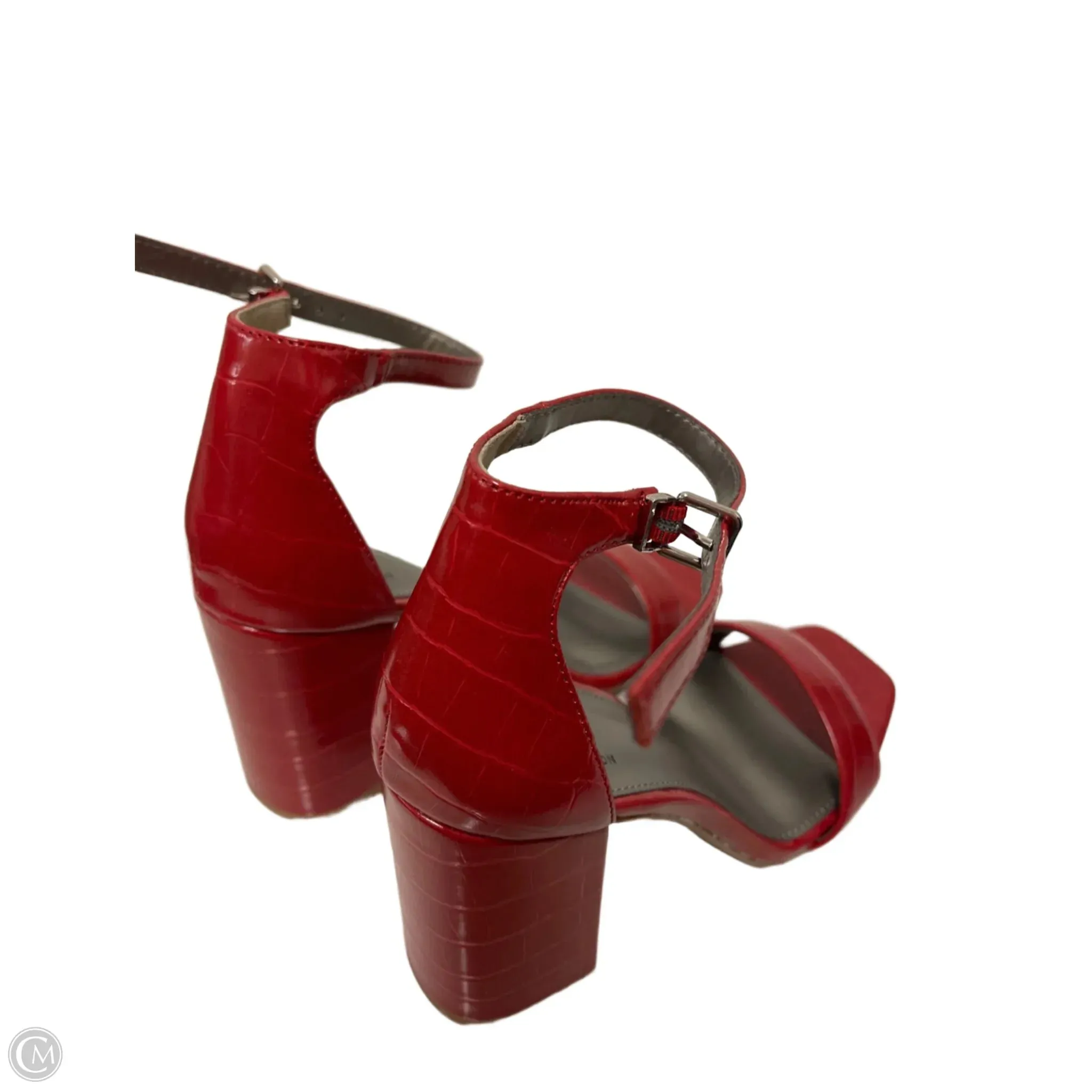 Sandals Heels Block By Worthington In Red, Size: 7.5