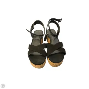 Sandals Heels Platform By Gianni Bini In Black & Tan, Size: 9