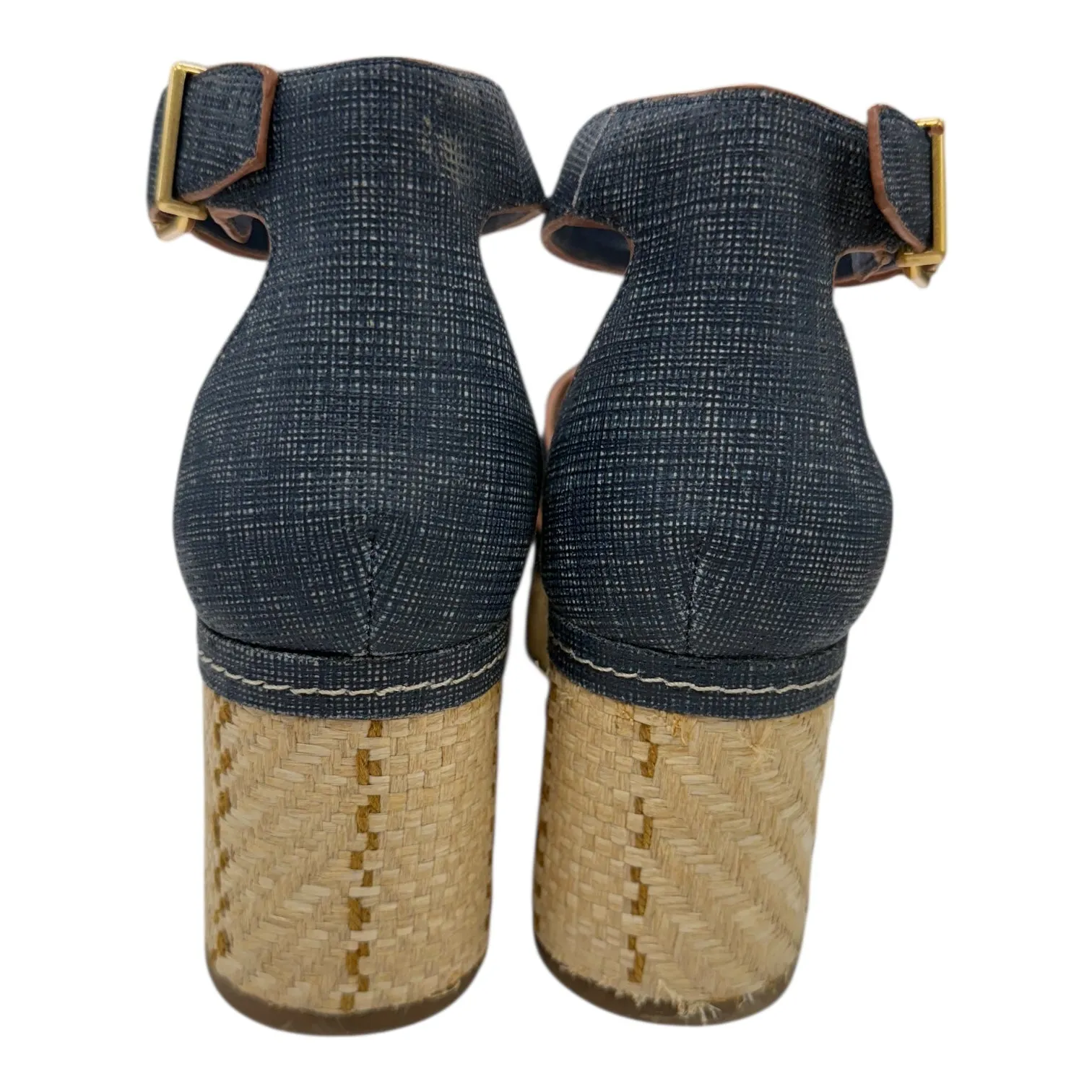 Sandals Heels Platform By Vince Camuto In Blue, Size:9.5