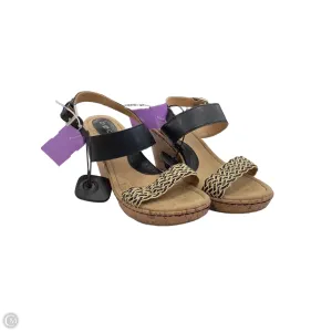 Sandals Heels Wedge By Boc In Black, Size: 9
