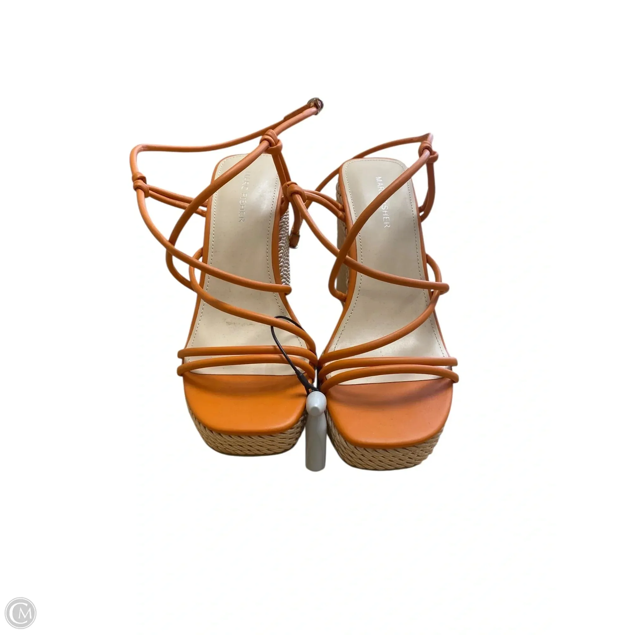 Sandals Heels Wedge By Marc Fisher In Orange, Size: 10